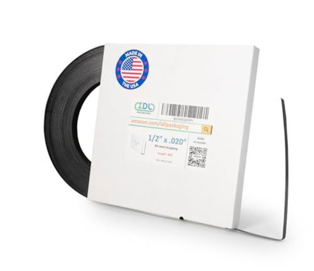IDL Packaging 1/2″ x .020″ x 300′ Steel Strapping Coil (1100 Lbs Break Streng…
