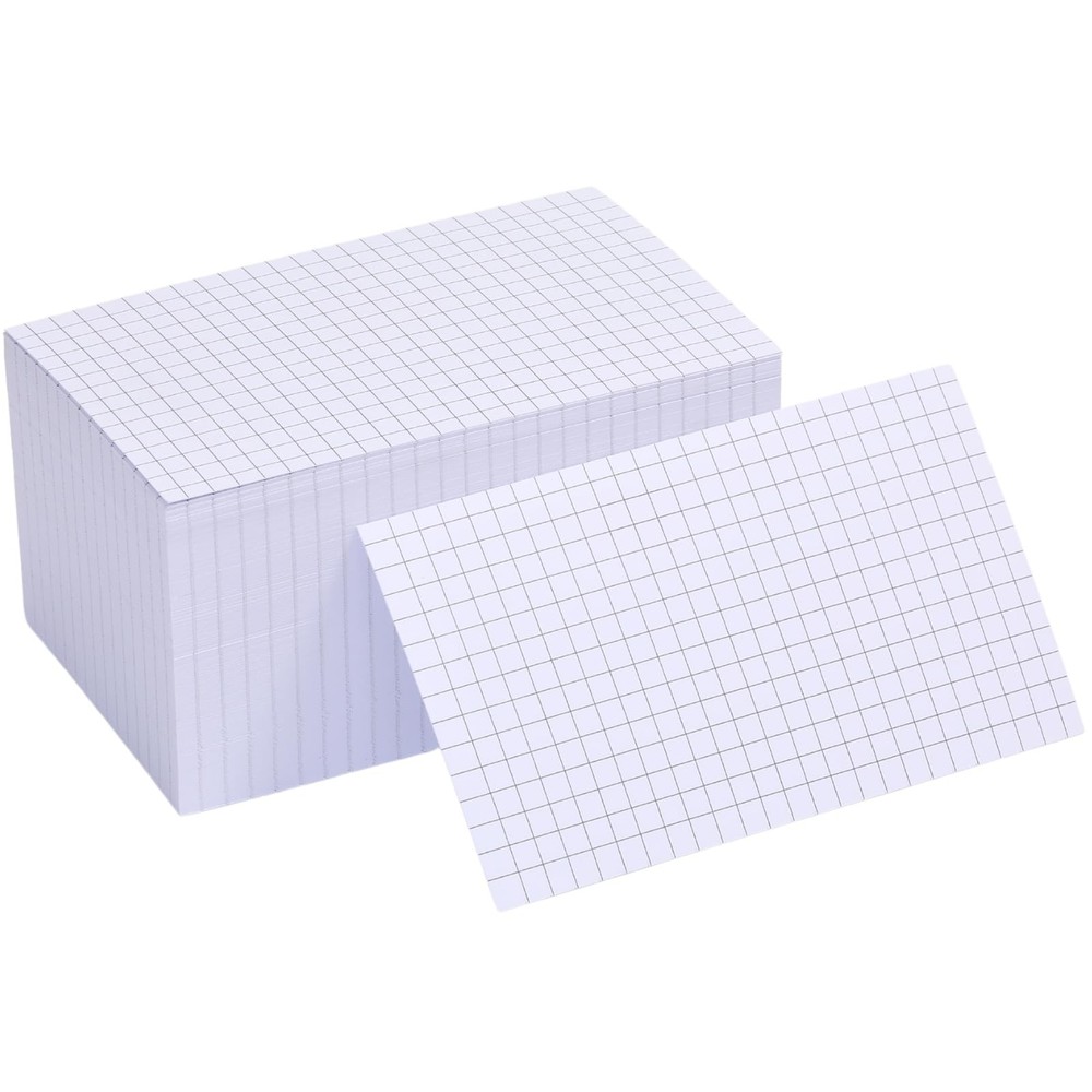 Extra Heavyweight Grid Index Cards 3×5 Inch 92lb Weight Double Sided Graph Ru…