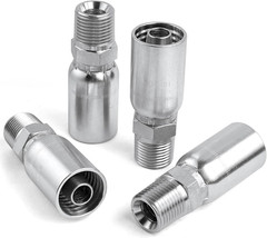 12Pack 1/2″ Hose X 1/2″ NPTF Male Pipe Thread Hydraulic Hose End Crimp Fitting C