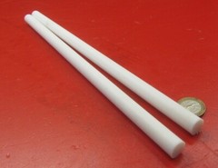 Teflon PTFE Virgin White Rods (1/2) .500″ Diameter x 12″ Long, 2 Pcs, 2 Ft Total