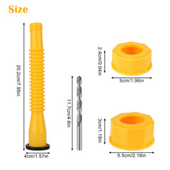 5x Gas Can Spout Nozzle Vent Kit Replacement For Old Style Caps Plastic Gas Cans
