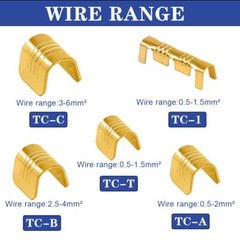 500Pcs U Shape Copper Terminals Crimp Kit – Non-Insulated Assortment Cable Wire
