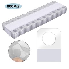 800 Pcs Hang Tabs, Self Adhesive Hang Tags, Clear Plastic Sticky Hanging Tabs, G