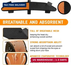 Hard Hat Top Pads and Sweatbands for Safety Helmet, Washable Hard Hat Cooling Li