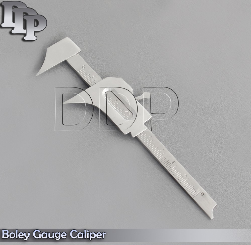 Boley Gauge Caliper 10cm Measuring Dental Implant Lab Ortho Surgical Stainless