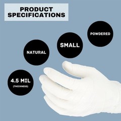 Non-Medical Latex Hand Protection Disposable Powdered Gloves Small – 1000 Pieces