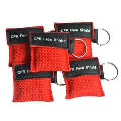40pcs/pack CPR Masks First Aid Training Mouth to Mouth Keyring Face Shields Mask
