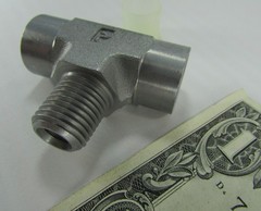 Parker 1/4″ NPT/NPTF Male x Female Branch Tees Hydraulic 5000 PSI Pipe Threads