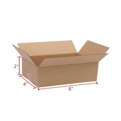 100 Pcs Shipping Boxes 6x4x2 Inch Corrugated Cardboard Packing Box Small Mailer