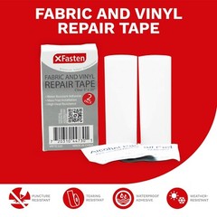 XFasten Fabric and Vinyl Repair Tape, Clear, 3-Inches by 20-Inches (2-Set)