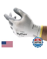 Ansell Hyflex Gloves Gray/White Pair Medium #8 Lot of 24