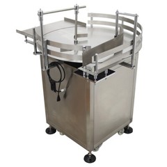 Round Bottles Accumulation Table 31.5in Bottle Turn Rotary Sorter w/Castors Move