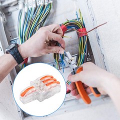 Litoexpe 10 Pcs 1 in 3 Out Mini Electrical Wire Connectors, Nylon Compact Spl…
