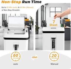 150 Sheet Paper Shredder Heavy Duty Micro Cut P5 60 Min Quiet
