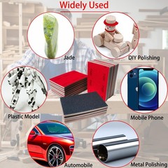 20 PCS 3 x 4 Inch 400-3000 Grit Ultra Fine Sanding Sponge, Soft Foam Red