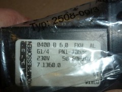 KAESER 7.1360.0 Solenoid Valve 230V 50/60hz G 1/4 40 bar NEW OEM
