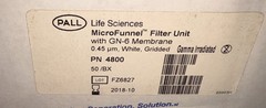 Pall MicroFunnel 100mL Filter Funnel 0.45um GN-6 Membrane #4800