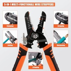 Wire Strippers Crimping Pliers Tool 5in1 Crimper Cutter 10-20 Awg Electric Wire