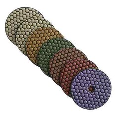 4″ Dry Stone Polishing Set (7pc) #50 100 200 400 800 1500 3000 Granite Marble