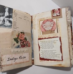 Junk Journal Boho Style Antique Vtg. Ephemera Handmade Book Lg. 9″x6.5″ 116 Pg.
