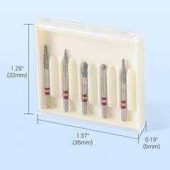 AZDENT Dental Diamond Burs Kit High Speed FG 1.6mm for Cutting Zirconia USA