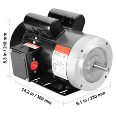VEVOR 2HP Electric Motor 1725RPM AC 115V/230V 56C Frame 1-Phase 5/8″ Keyed Shaft