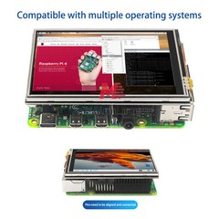 3.5 Inch Touch Screen 125MHz SPI LCD Display Fan for Raspberry Pi 4B/3B/Zero W