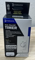 Intermatic Spring Wound Auto Shut-Off Timer – White – Model FD430MW – New