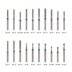 100 Models AZDENT Dental Diamond FG Burs for High Speed Handpiece Friction Grip