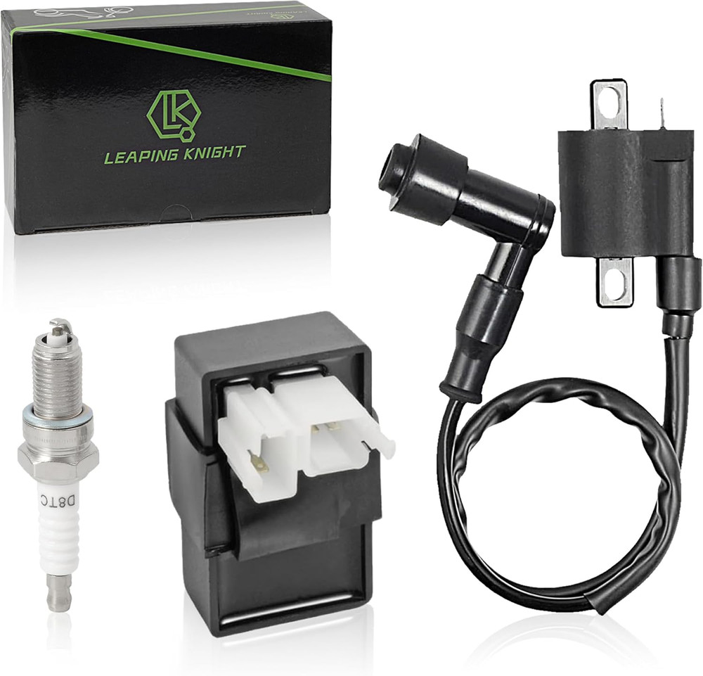 Ignition Coil Kit with 6 Pin AC CDI Box Spark Plug for Cg125Cc 150Cc 200Cc 250Cc