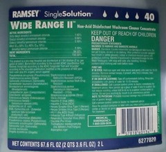 Diversey Ramsey Wide Range II Non-Acid Disinfectant Washroom Cleaner Concentrate