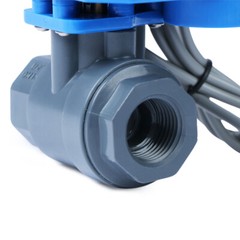 U.S. Solid Motorized Ball Valve 1/2 inch UPVC 9-24V AC/DC