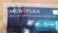 Ansell Microflex Gloves Elbow Length, Powder Free, Large, Pack of 100, # 93-243