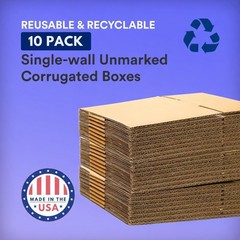 Flat Corrugated Cardboard Shipping Boxes 20″L x 20″W x 4″H | 20x20x4, Kraft