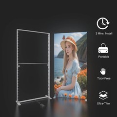 20ft + 10ft LED SEG Lightbox Display Booth Set w/ Arch & Reception Desk