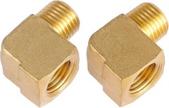 2 Pack Brass Fitting,1/4″ NPT Male Pipe to 1/4″ NPT Female Pipe, 90 Degree