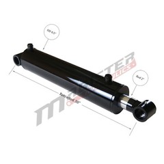 Hydraulic Cylinder Welded Double Acting 4″ Bore 28″ Stroke Cross Tube 4×28 NEW