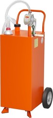 30 Gallon Gas Caddy w/Pump Wheels Portable Fuel Gasoline Diesel Transfer Tank