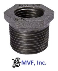 6″ MNPT x 4″ FNPT Hex Reducing Bushing Blk Malleable Iron MI12151341BMI