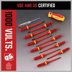 13PC 1000V Magnetic Insulated Electrician Screwdriver Set VDE-GS DIY Tool Kit