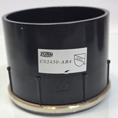 Zurn CO2450 4″ ABS Adjustable Floor Cleanout C02450-AB4 Black Drain Plug New!