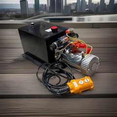 12L Double Acting Hydraulic Pump DC 12V Dump Trailer Horizontal Power Unit 2.2kw