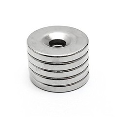LOT Strong Countersunk Ring Magnet 1″x0.02″ Rare Earth Neodymium with 5mm Hole