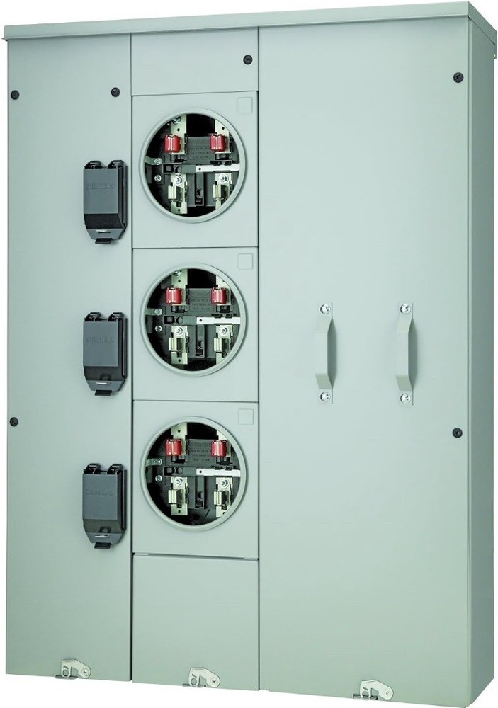 Siemens WP4312RJ UNI-PAK 3-Gang 400A 225 Amp RINGLESS Meter Socket