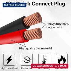 5 PCS 12 Gauge Quick Disconnect Polarized Wire Harness, 12 Inch Heavy Duty SAE C