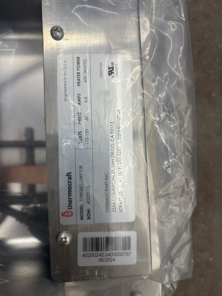 Brand New. THERMOCRAFT Condensate Drain Pan 120V, 600W, 4.8A, 17L X 12W X 4H.