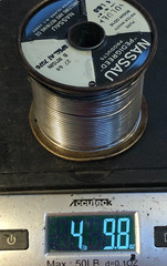 4lb 10oz Spool Nassau Western Electric Solder AT 7076 Pure Rosin Water White