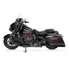 Two-Up Detachable Motorcycle Seat for Touring Road King Special FLHRXS Black Red