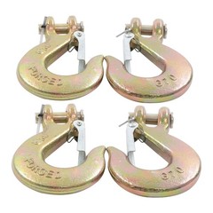 4 Pack 5/16″ G70 Chain Hook Clevis Slip Hook with Safety Latch 14000Lbs Capacity