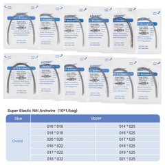 AZDENT Dental Orthodontic Stainless Steel Rectangular Arch Wires Natural Form